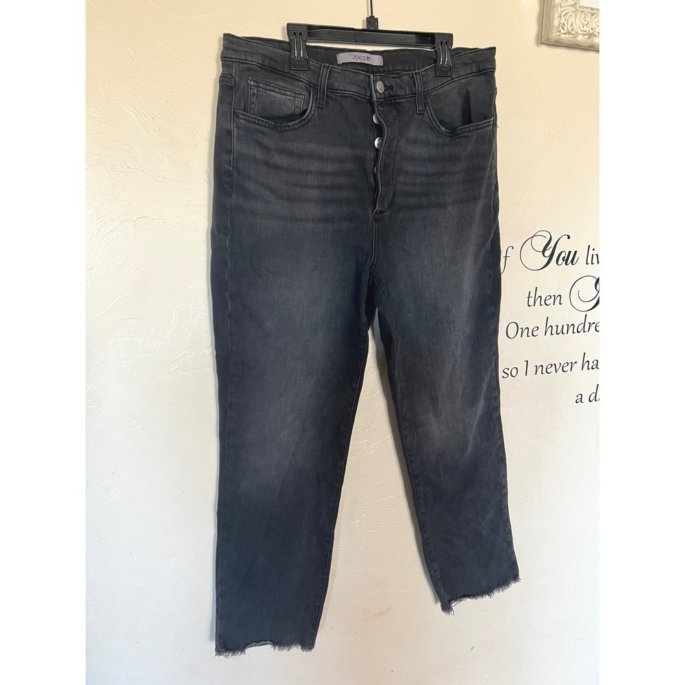 Joes Jeans The OG Straight Ankle Fantine Black High Rise Button Fly Jeans‎ 32